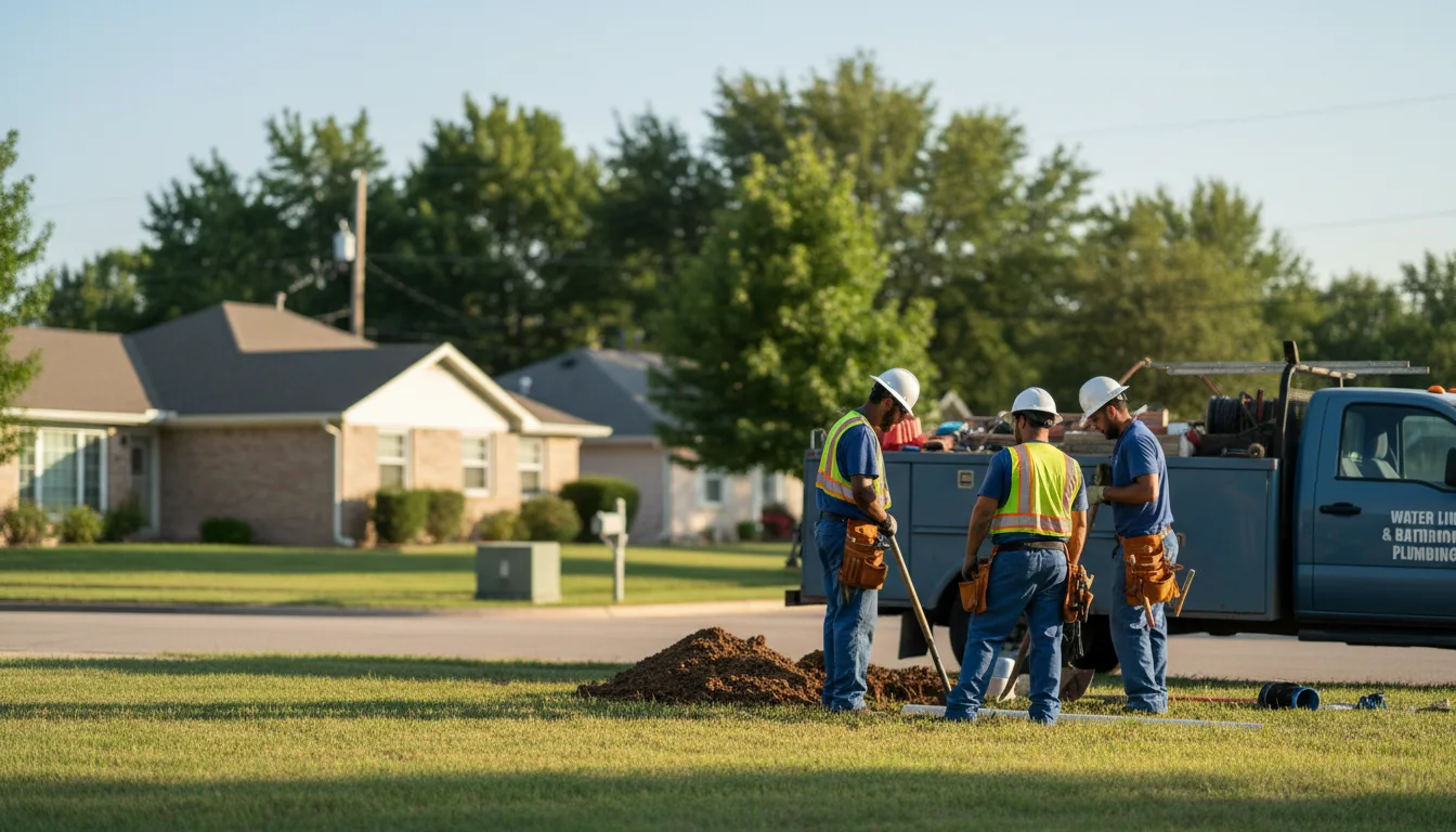 Residential water line and bathroom plumbing service in Livermore, IA